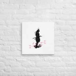 Samurai Sakura Leaf Canvas