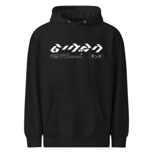 cyberpunk black hoodie ginza - monark shop - y2k apparel