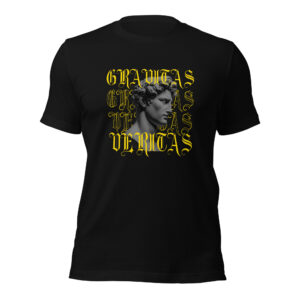 y2k black t-shirt mythology veritas - monark shop - cyberpunk apparel